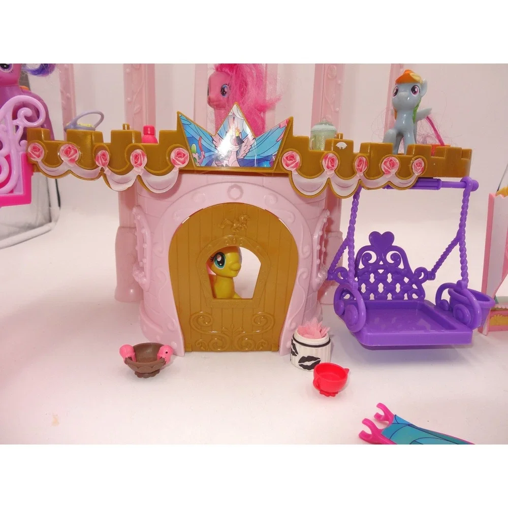 My Little Pony Crystal Empire Castle Playset Pink Purple Gold with Figures